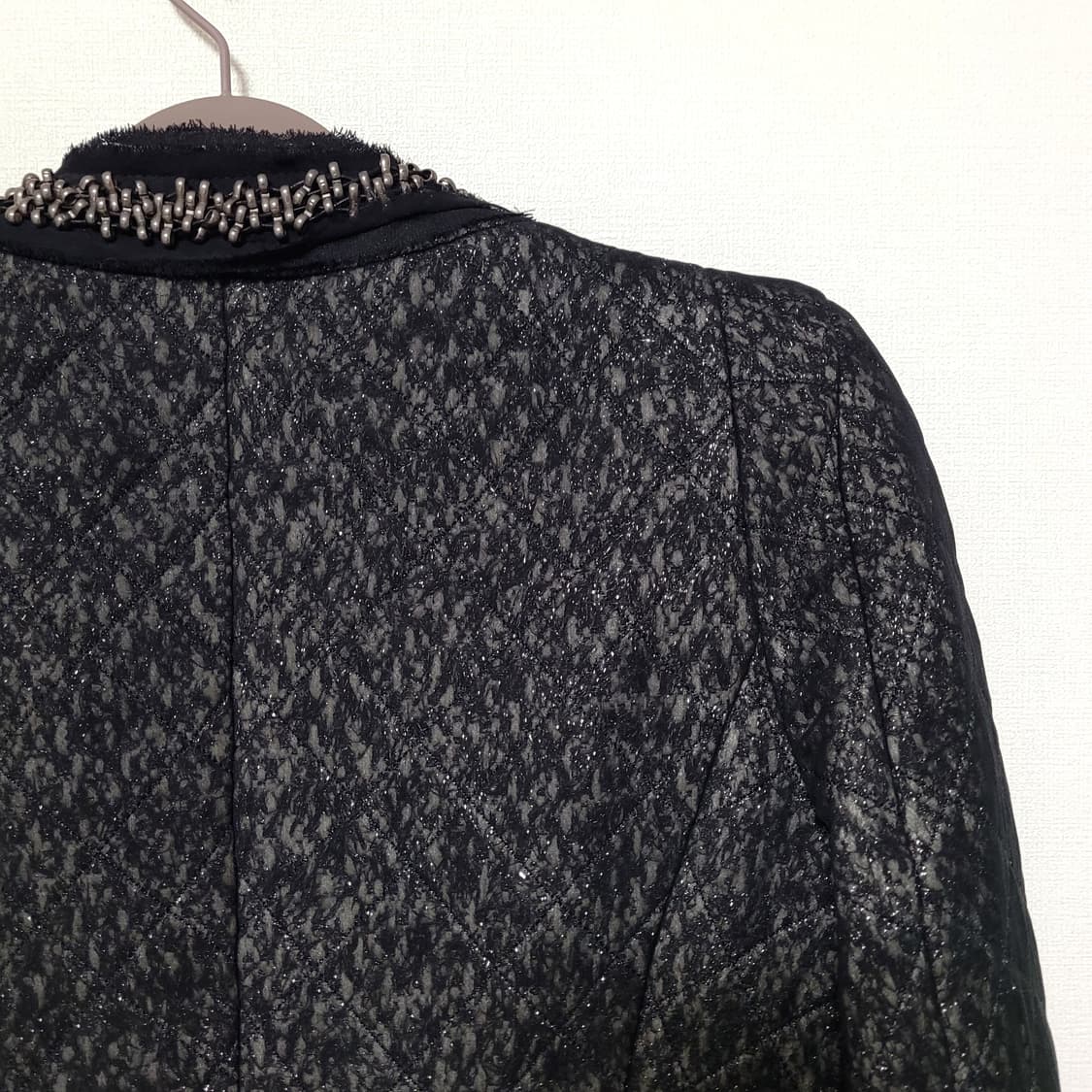 한섬 MINE 마인 시퀸 퀼팅 자켓 메탈후크참 프린지 포인트 (4455) 상품이미지7