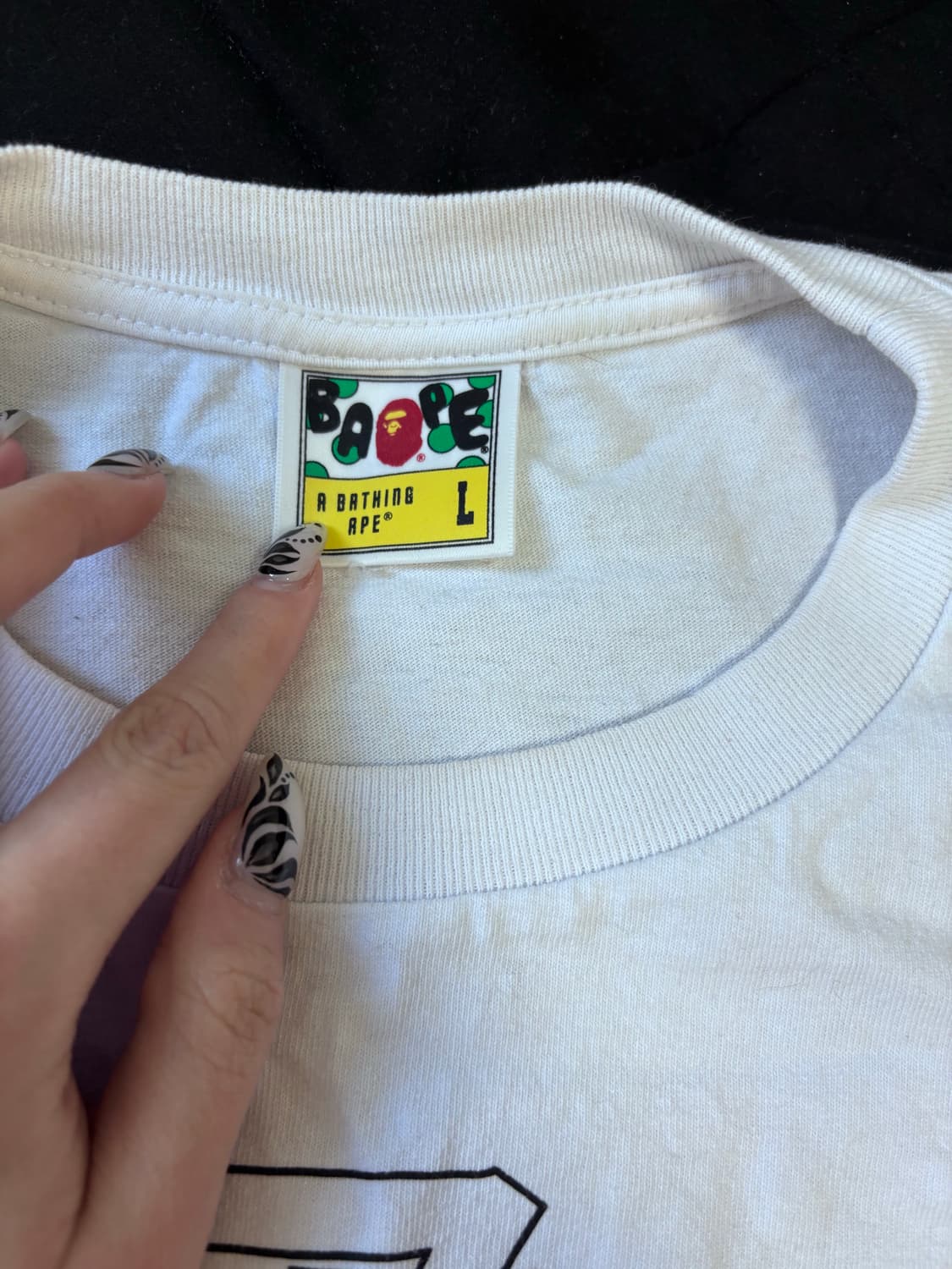 베이프 ABC 카모 재패니즈 레터스 롱슬리브 핑크카모 L 상품이미지3