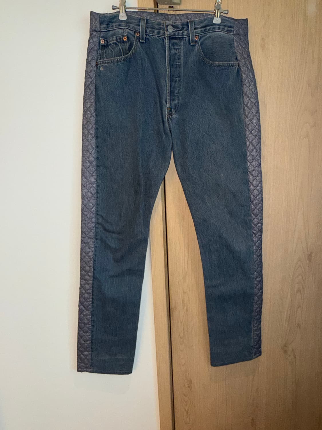 블레스 퀄팅 데님 팬츠 상품이미지1