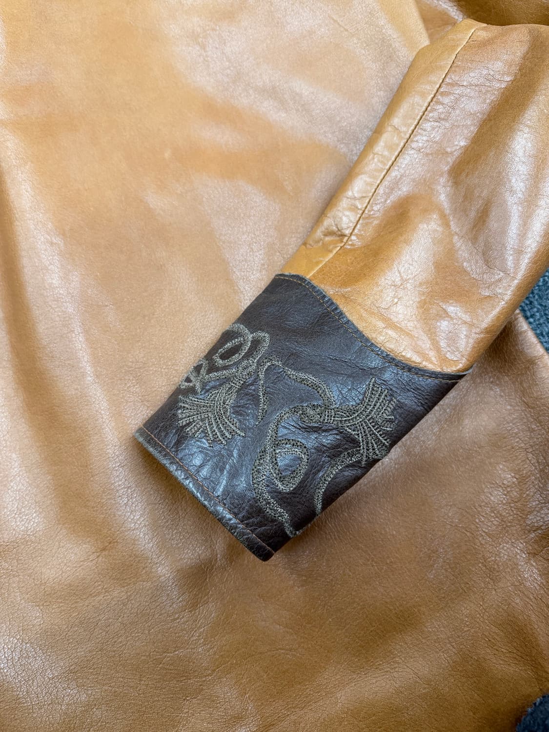 M) 토네이도마트 빈티지 레더 자켓 상품이미지7