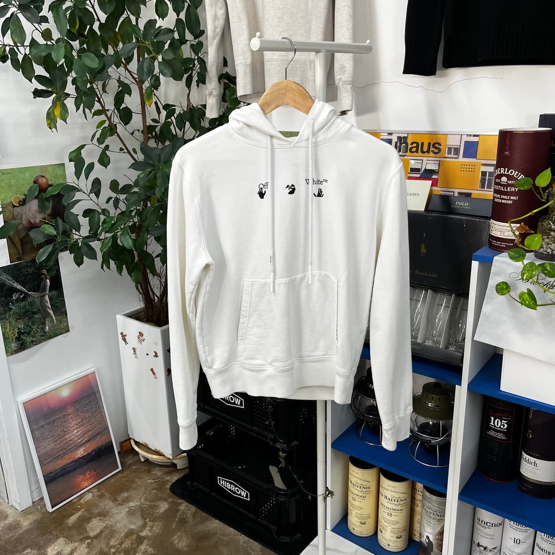 오프화이트 우먼 프린팅 후드 XS 상품이미지1