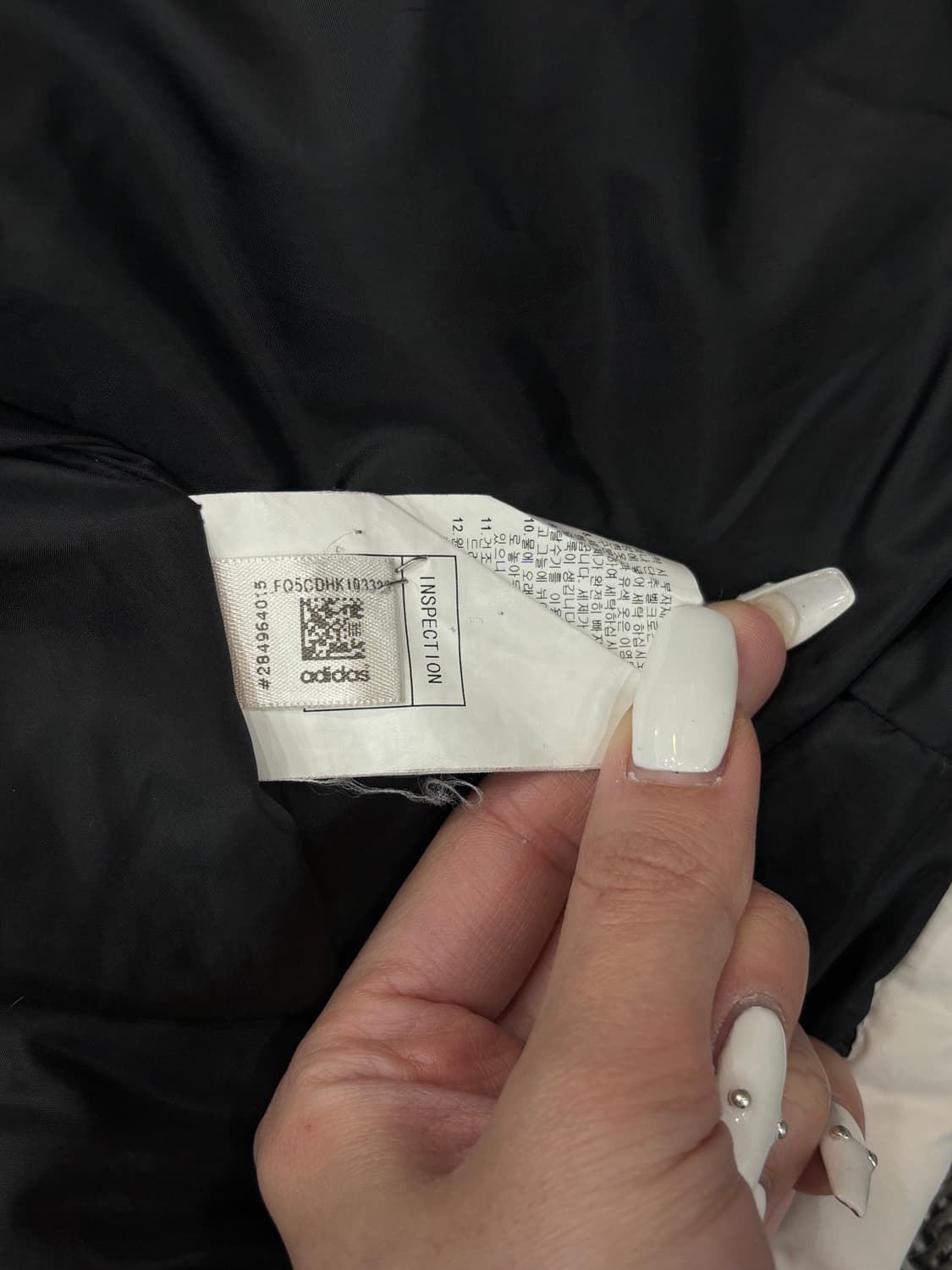 아디다스 삼선 롱패딩 화이트 상품이미지6