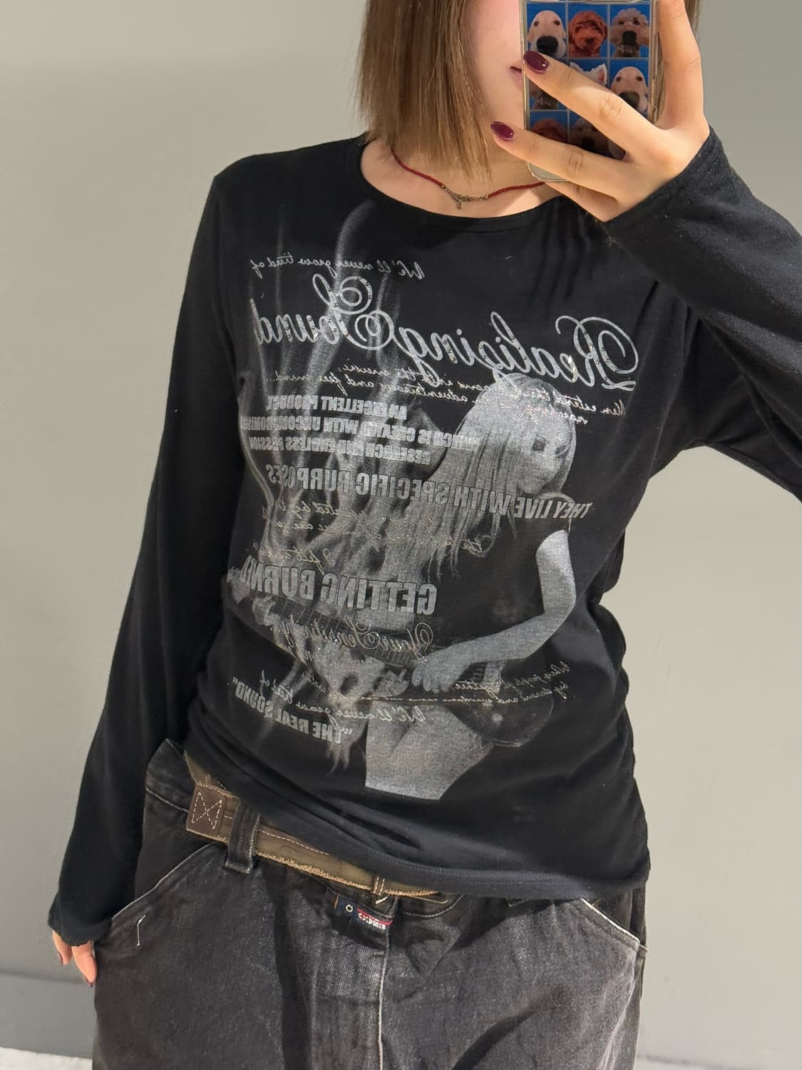 Rockstar girl printing long sleeve 상품이미지3