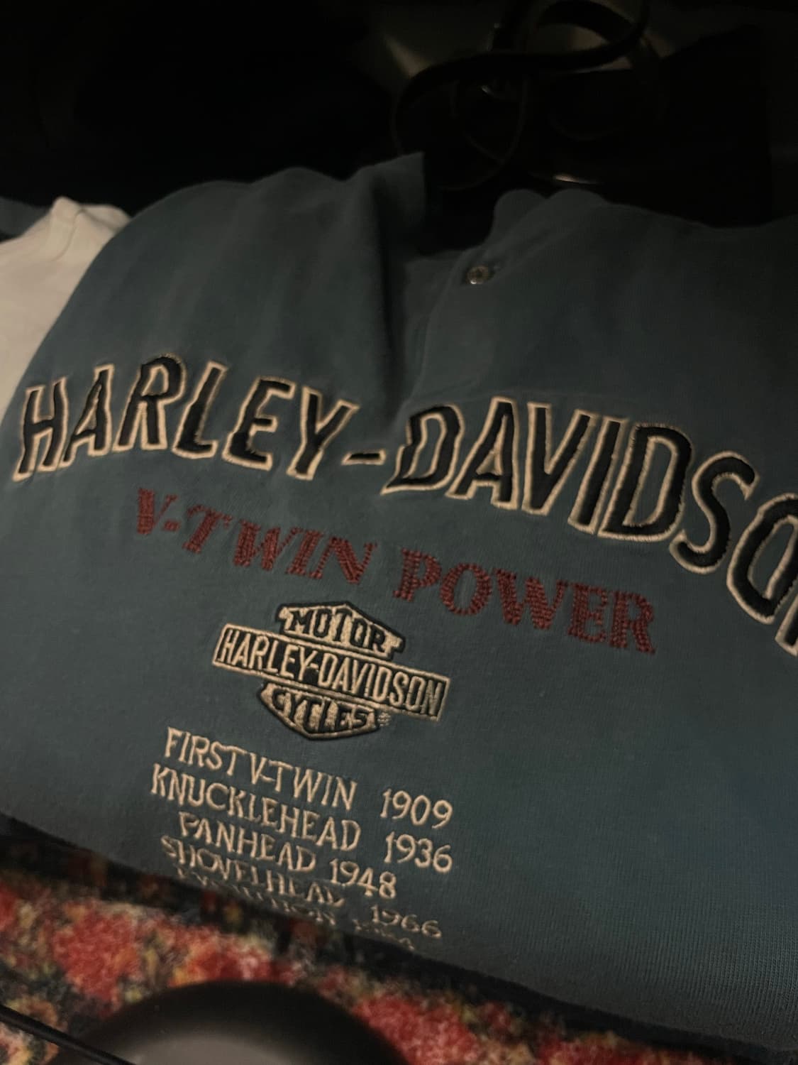 할리 데이비슨(Harley-Davidson) 빈티지 롱슬리브 헨리넥 상품이미지1