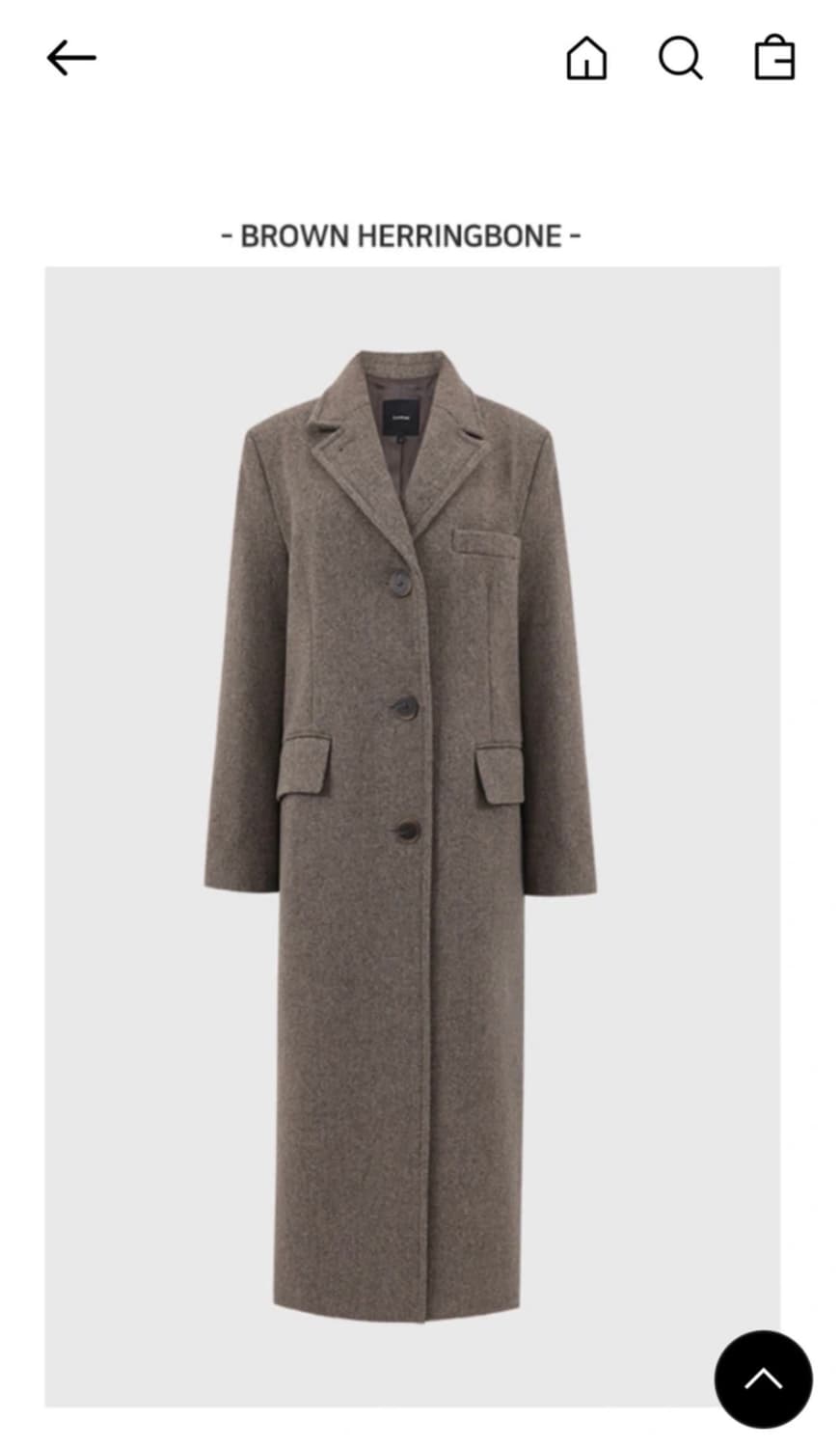 룩캐스트 소이 울 싱글 코트 [브라운 헤링본 S] 상품이미지1