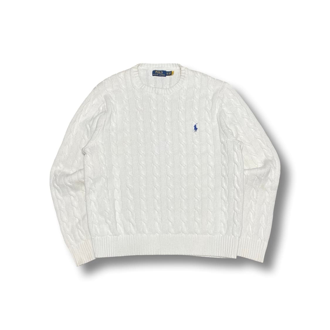 [XL] 폴로 랄프로렌 꽈배기 케이블 빈티지 니트 화이트 상품이미지1