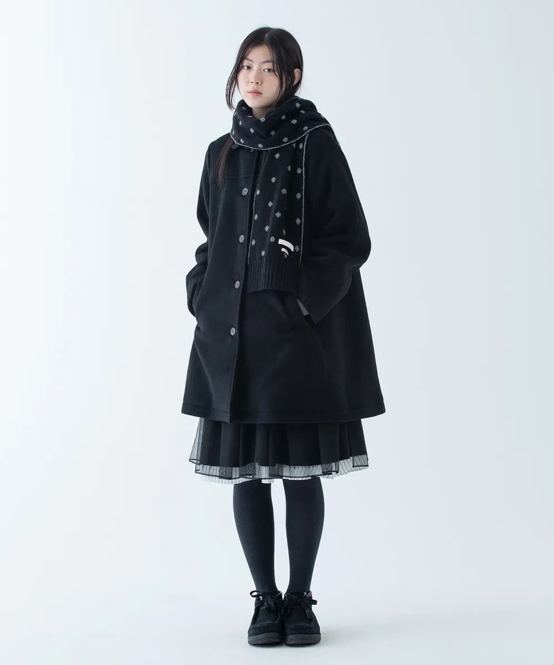 오헤시오 도트 패턴 머플러 목도리 상품이미지2