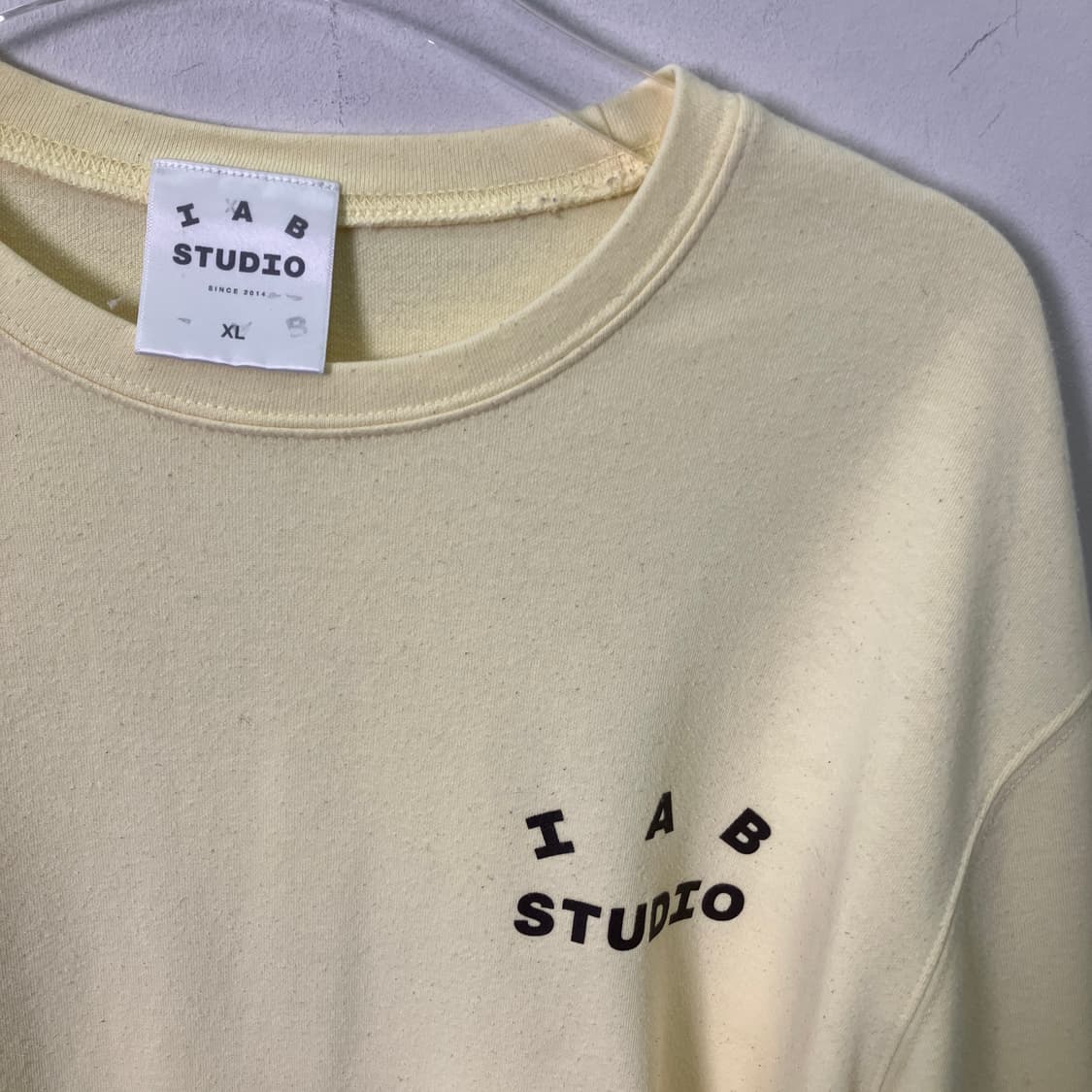 아이앱 스튜디오 긴팔 티셔츠 옐로우 XL 상품이미지3