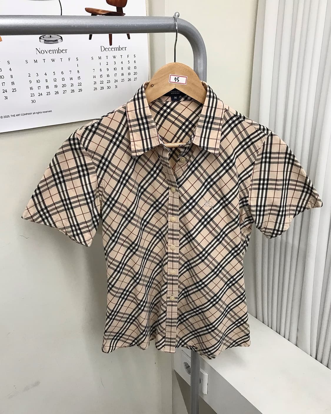 버버리 로고 노바체크 반팔 셔츠 상품이미지1