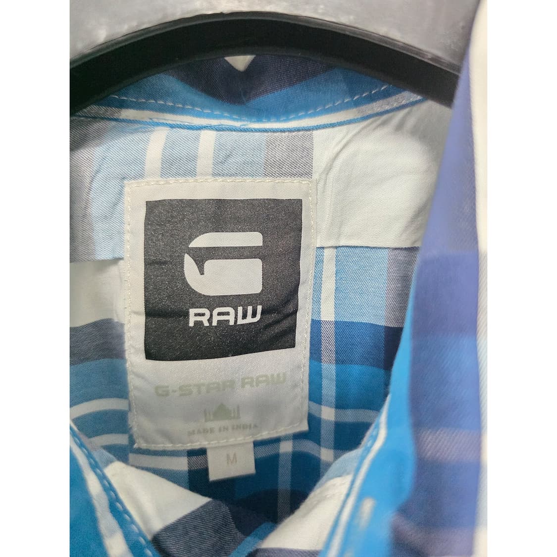 21s 지스타 로우 G-STAR RAW 체크 반팔셔츠 M 상품이미지2