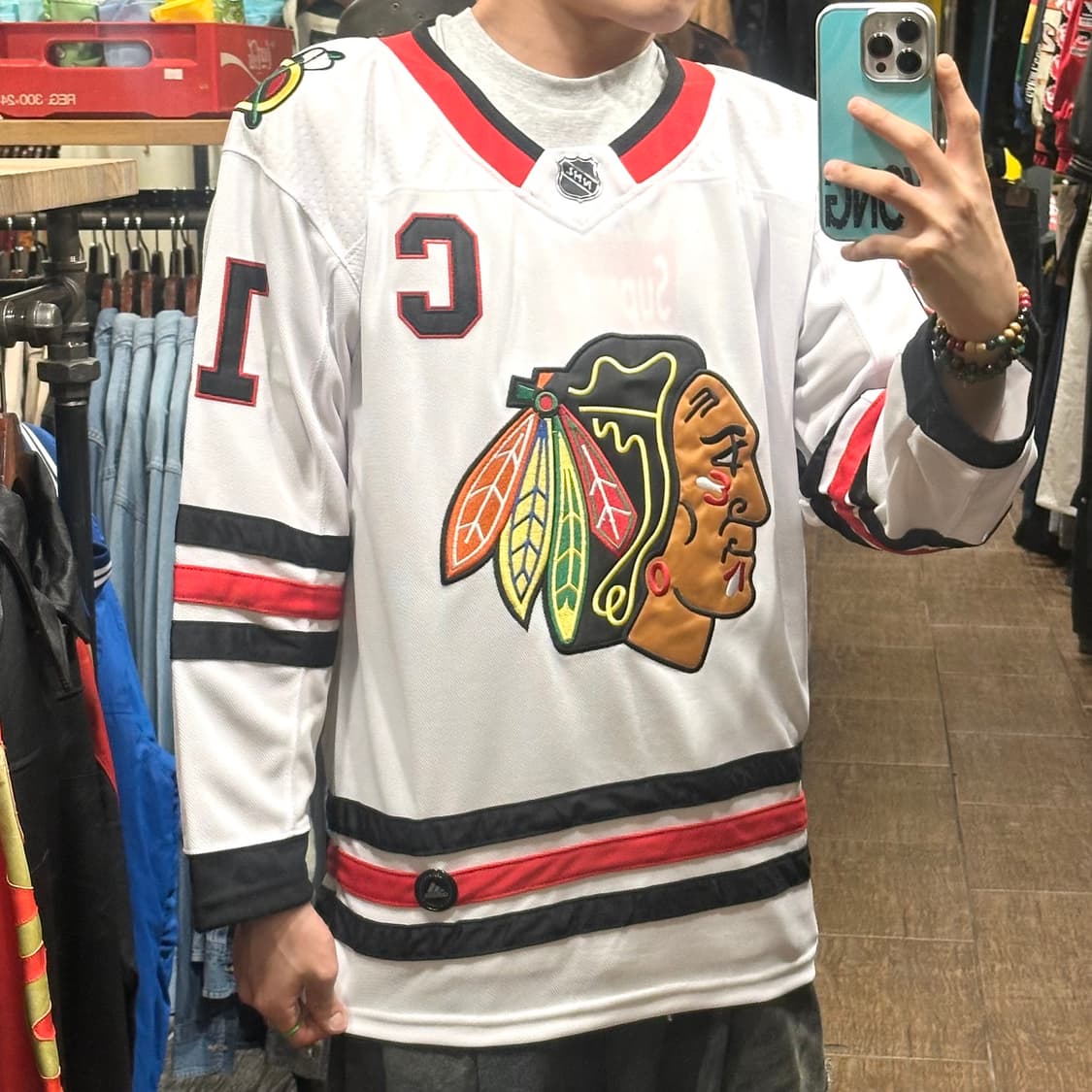 [HI] 아디다스 NHL 긴팔 하키티 화이트 상품이미지4