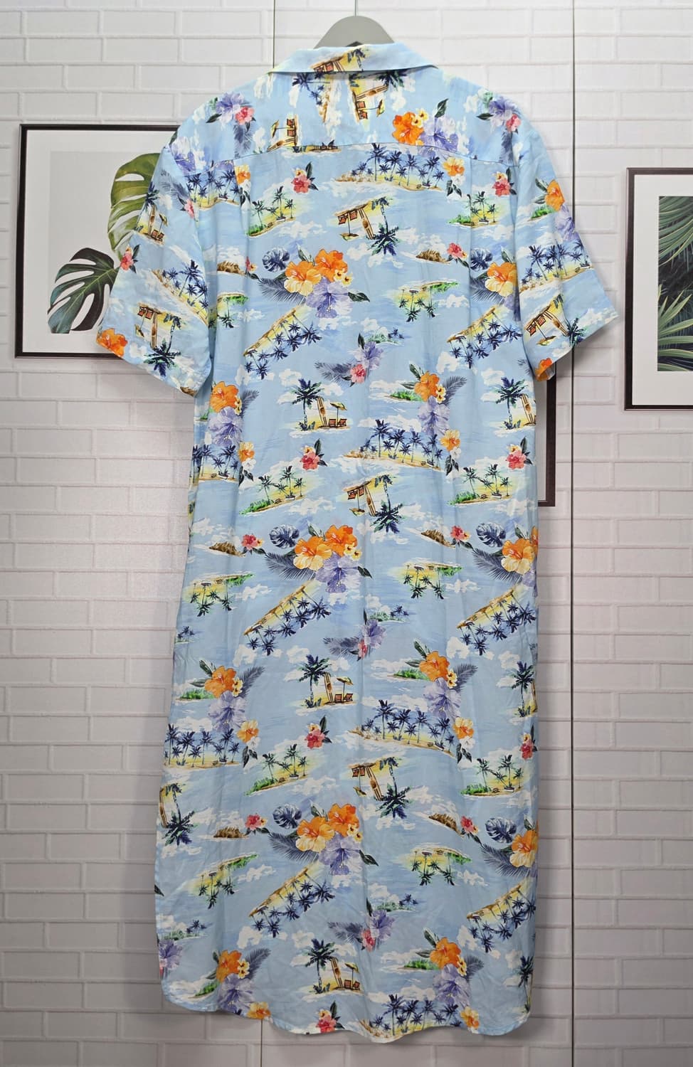 노스페이스 홀리데이 하와이안 반팔 셔츠 롱원피스 L 95사이즈 새상품 상품이미지6