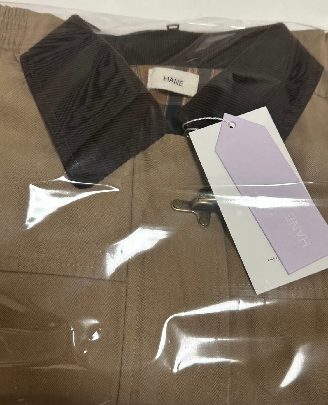 하네 플레인 버클 자켓 베이지 M사이즈 상품이미지4