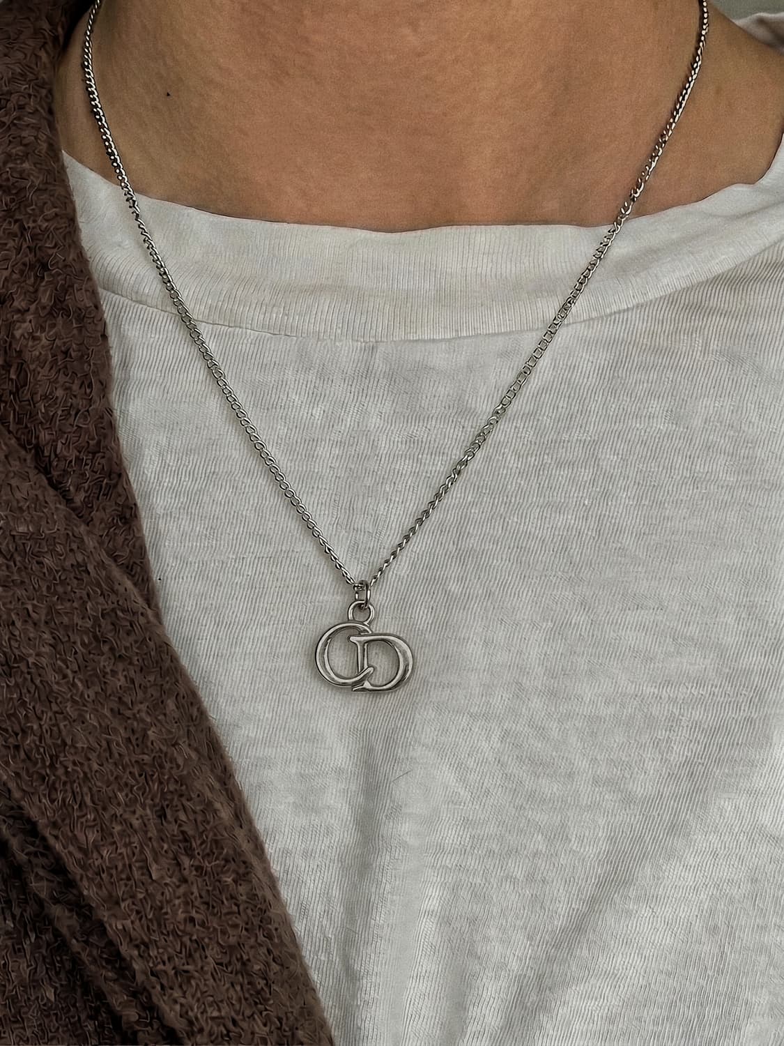 디올 정품 빈티지 목걸이 업사이클링 써지컬 남자 커플 상품이미지1