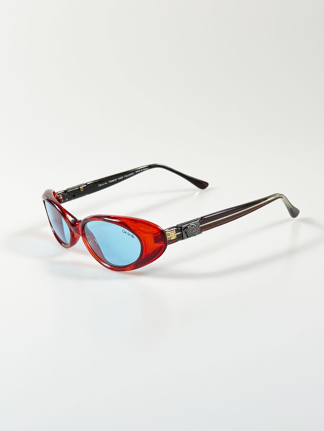 90s One Last Kiss 볼드 오벌 프레임 틴트 빈티지 선글라스 상품이미지3