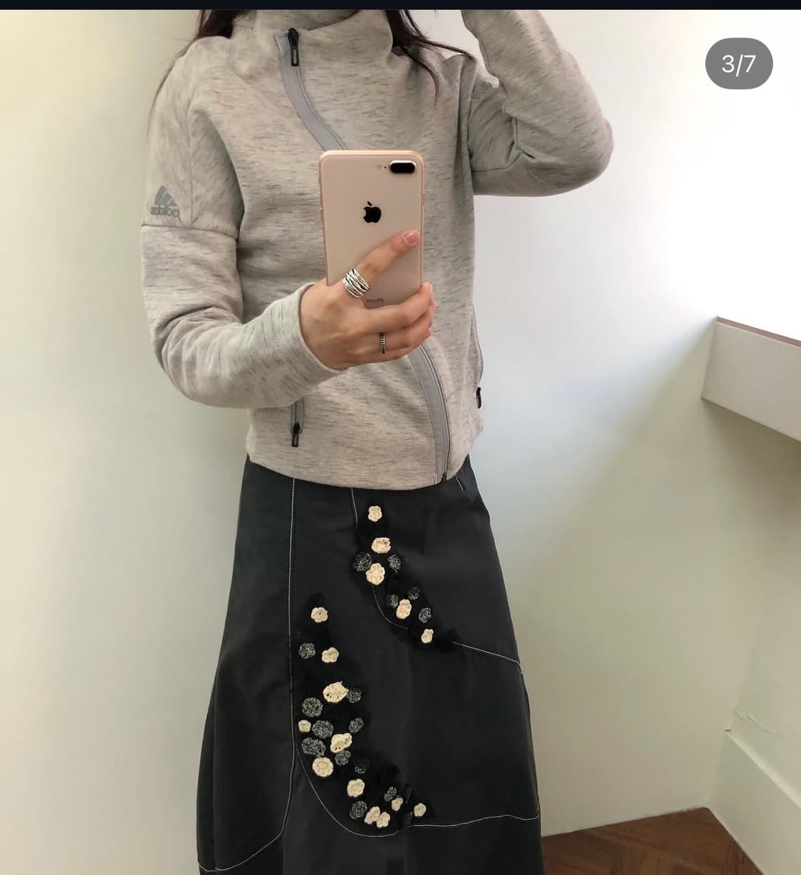 아디다스 비대칭 집업 상품이미지3