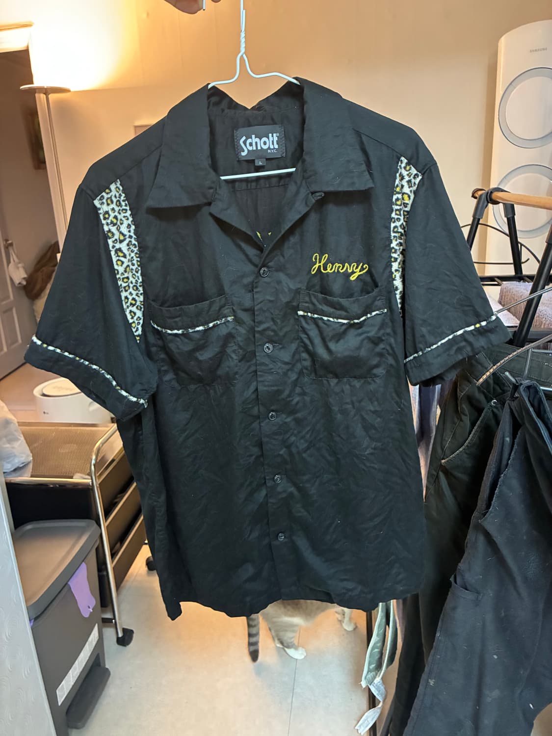 쇼트 희귀매물입니다. 레오파드 서비스 셔츠 상품이미지1