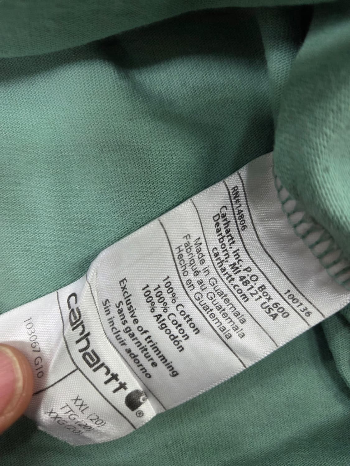 칼하트 오리지널 핏 포켓 반팔 티셔츠 상품이미지6