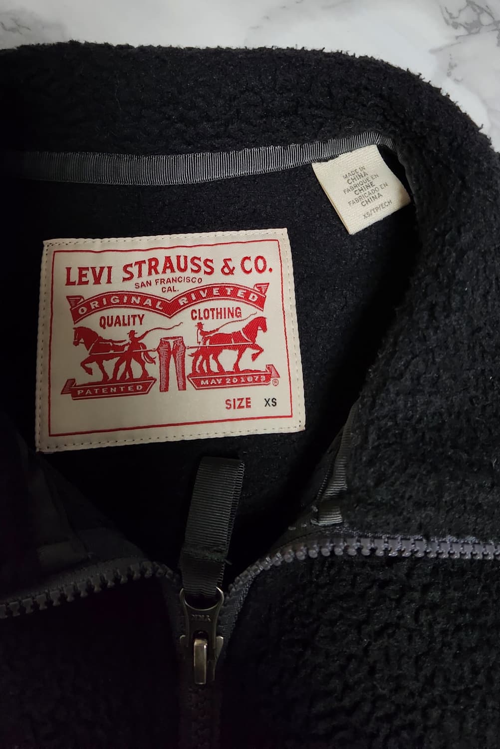 리바이스 뽀글이 블랙 후리스 자켓 상품이미지5