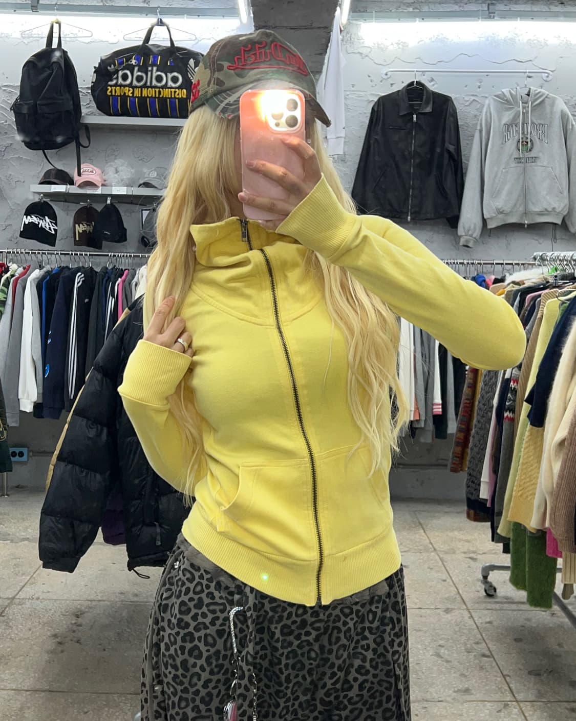 착샷O 빈티지 하이넥 집업 상품이미지4