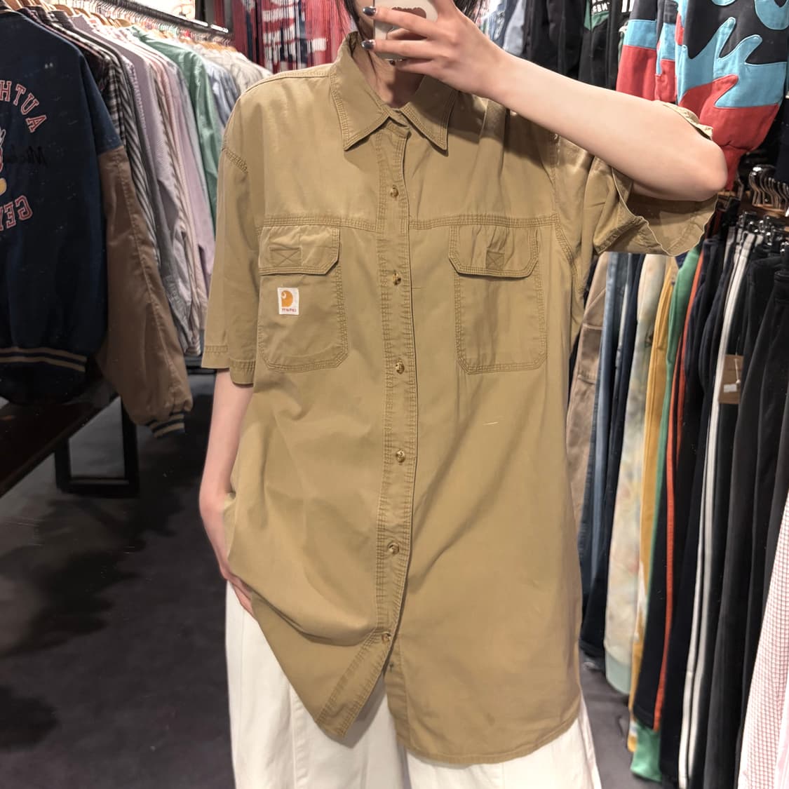 [IM]Carhartt 칼하트 반팔 셔츠 베이지 상품이미지2