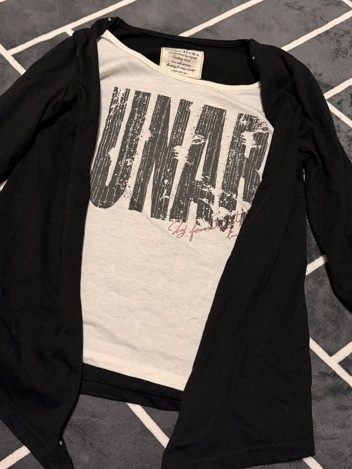 큐빈 큐빈티지 레이어드 펑크 슬리브  상품이미지2