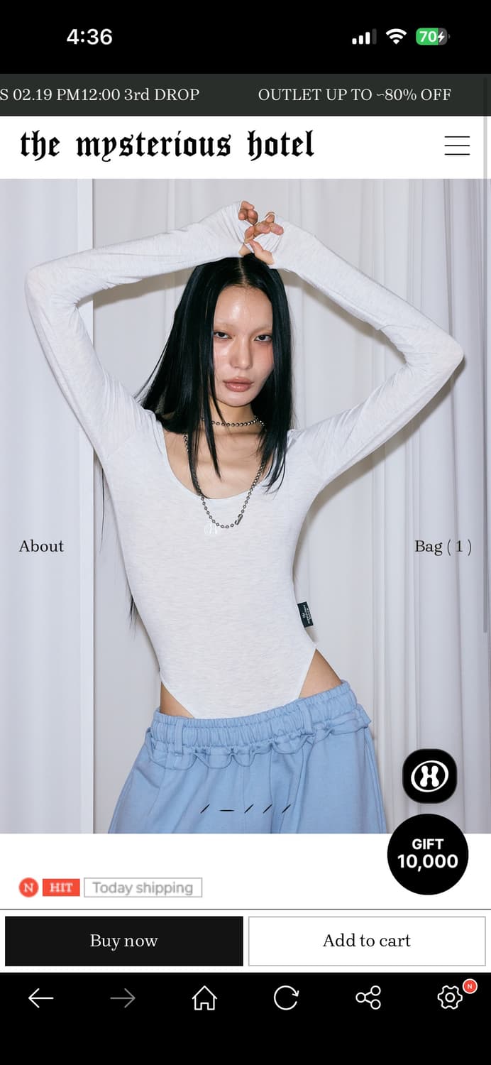 더미스테리어스호텔 바디수트 HOTEL BODYSUIT 상품이미지1