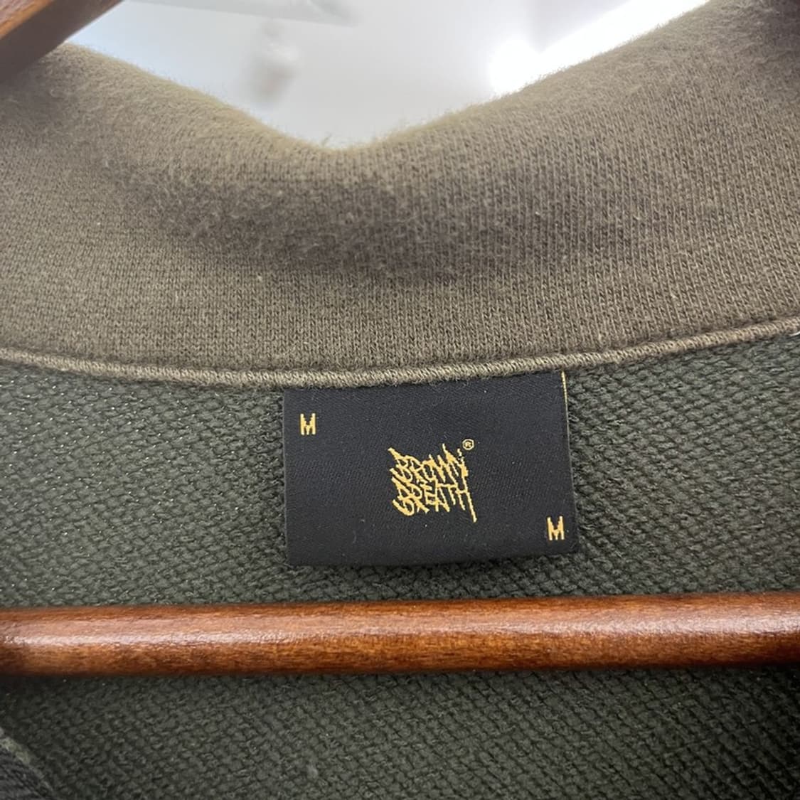 브라운브레스 캐주얼 빈티지 딥말차카키 반집업 맨투맨 M C10855 상품이미지5