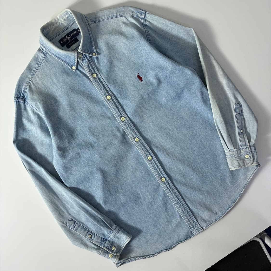 Polo 폴로 랄프로렌 90‘s 데님 워시드 셔츠 상품이미지2