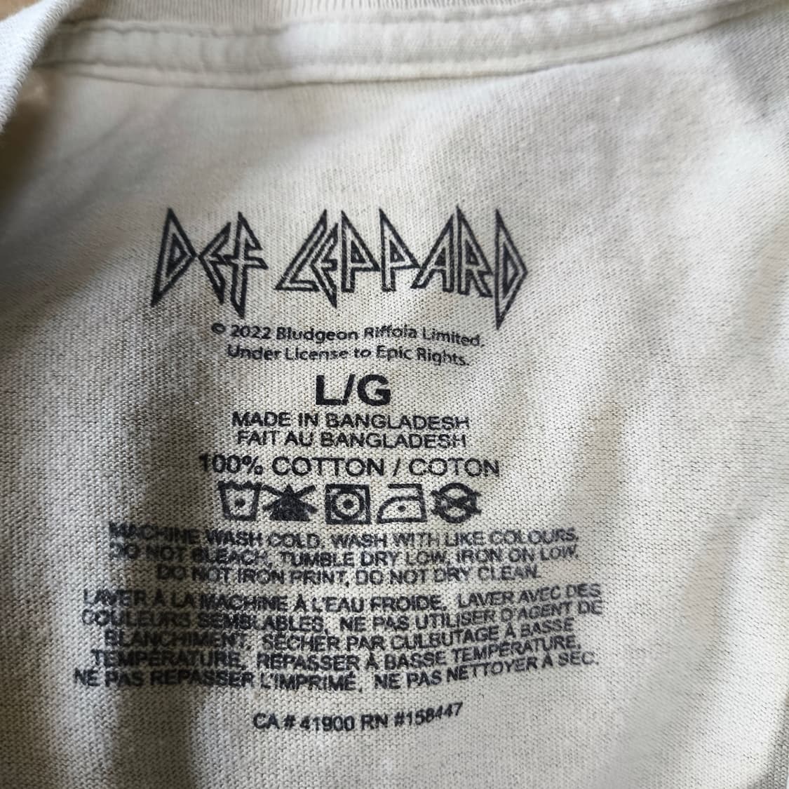 [L] 22' Def Leppard 데프 레퍼드 밴드티 상품이미지4