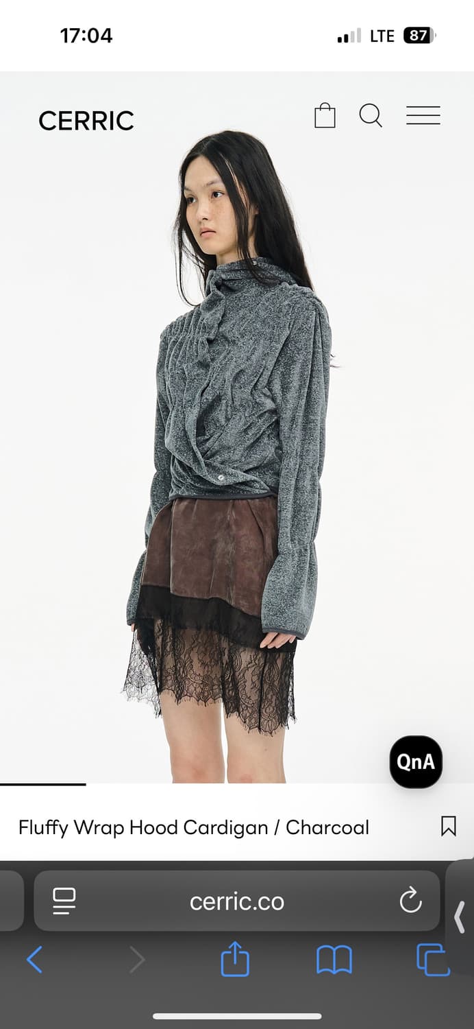 Cerric 세릭 Fluffy Wrap Hood Cardigan 상품이미지6