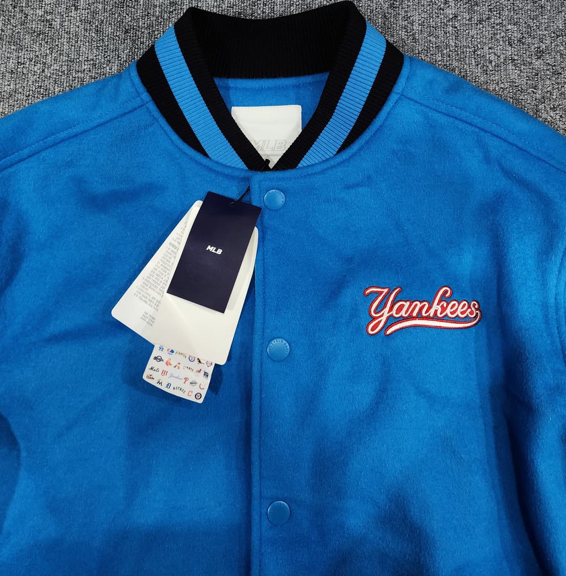 MLB 뉴욕양키즈 레인보우 울 솔리드 야구점퍼 바시티 자켓 XXL 상품이미지4