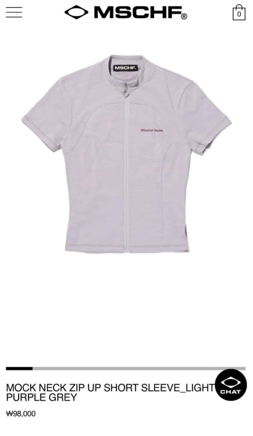 미스치프 mock neck zip up s size 상품이미지1