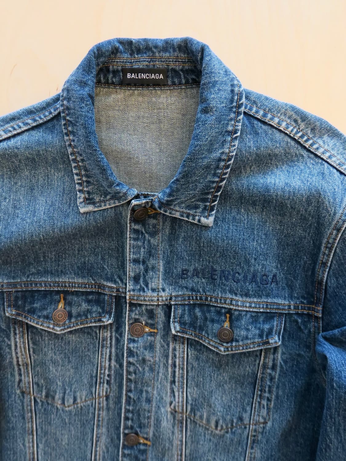 발렌시아가 데님 청자켓 3XL 상품이미지3