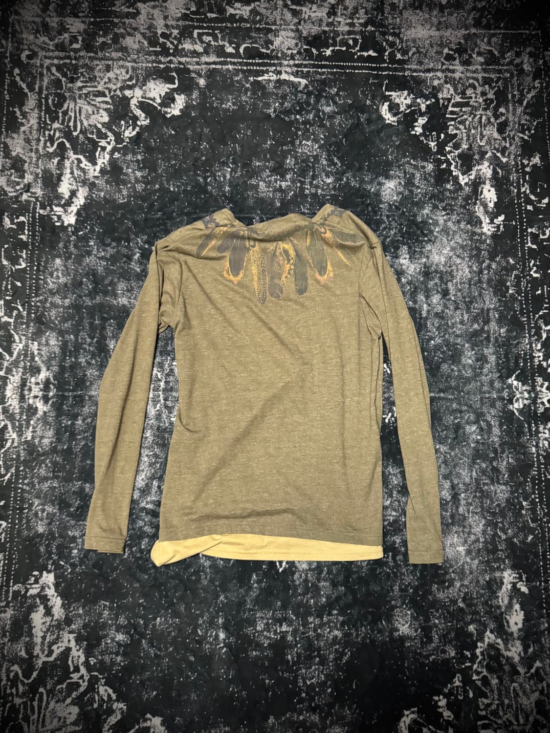 Vkei mood feather print long sleeve 상품이미지5