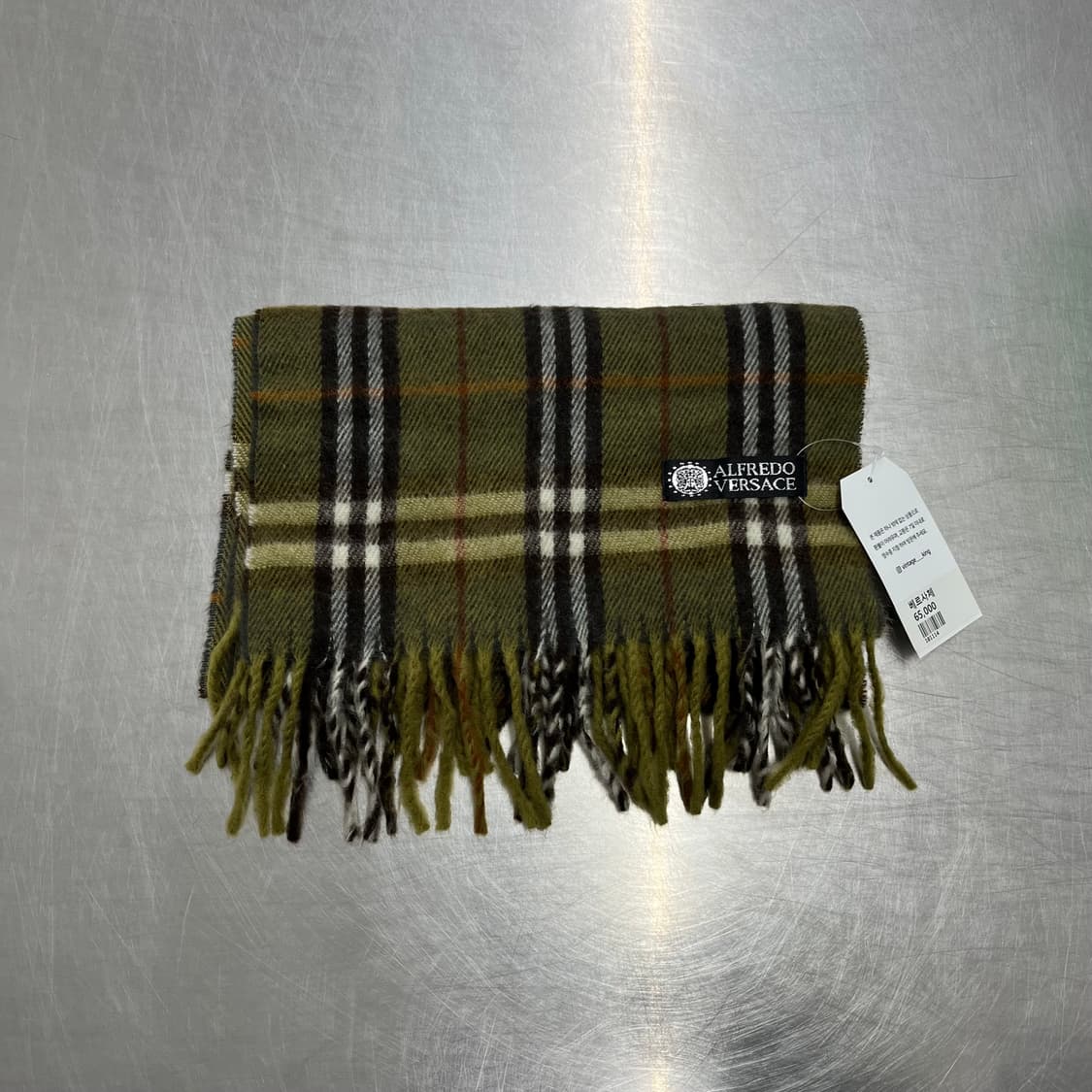 알프레도 베르사체 체크 머플러 상품이미지1