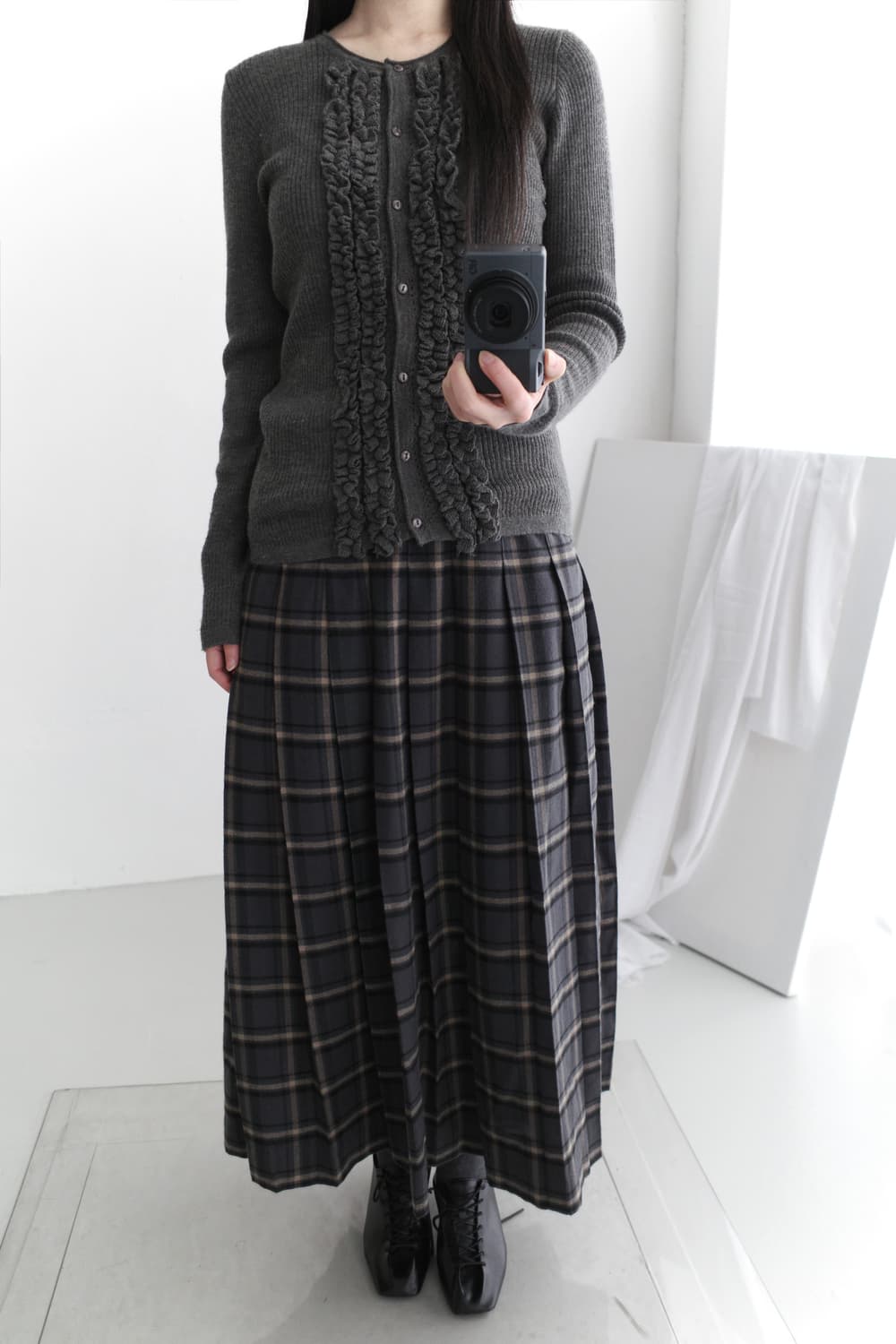 buckle check skirt 상품이미지4