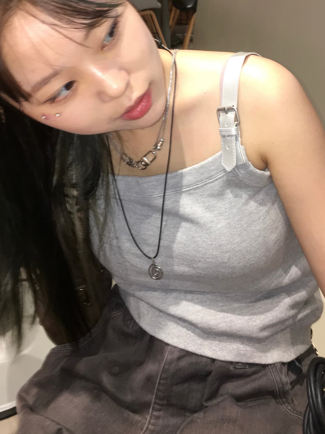 Sliver cross necklace 상품이미지5