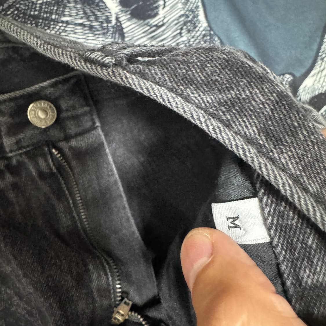 JWA스튜디오 흑청와이드데님  여성 M사이즈 상품이미지3