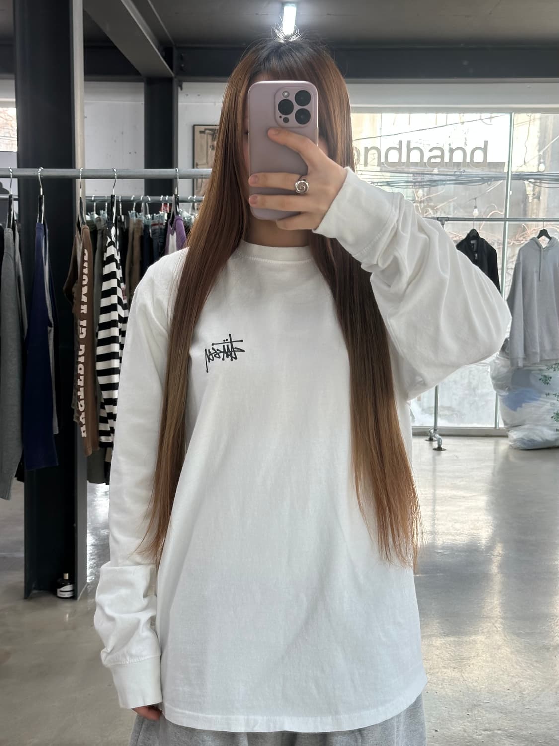 스투시 백로고 롱슬리브긴팔티  상품이미지3