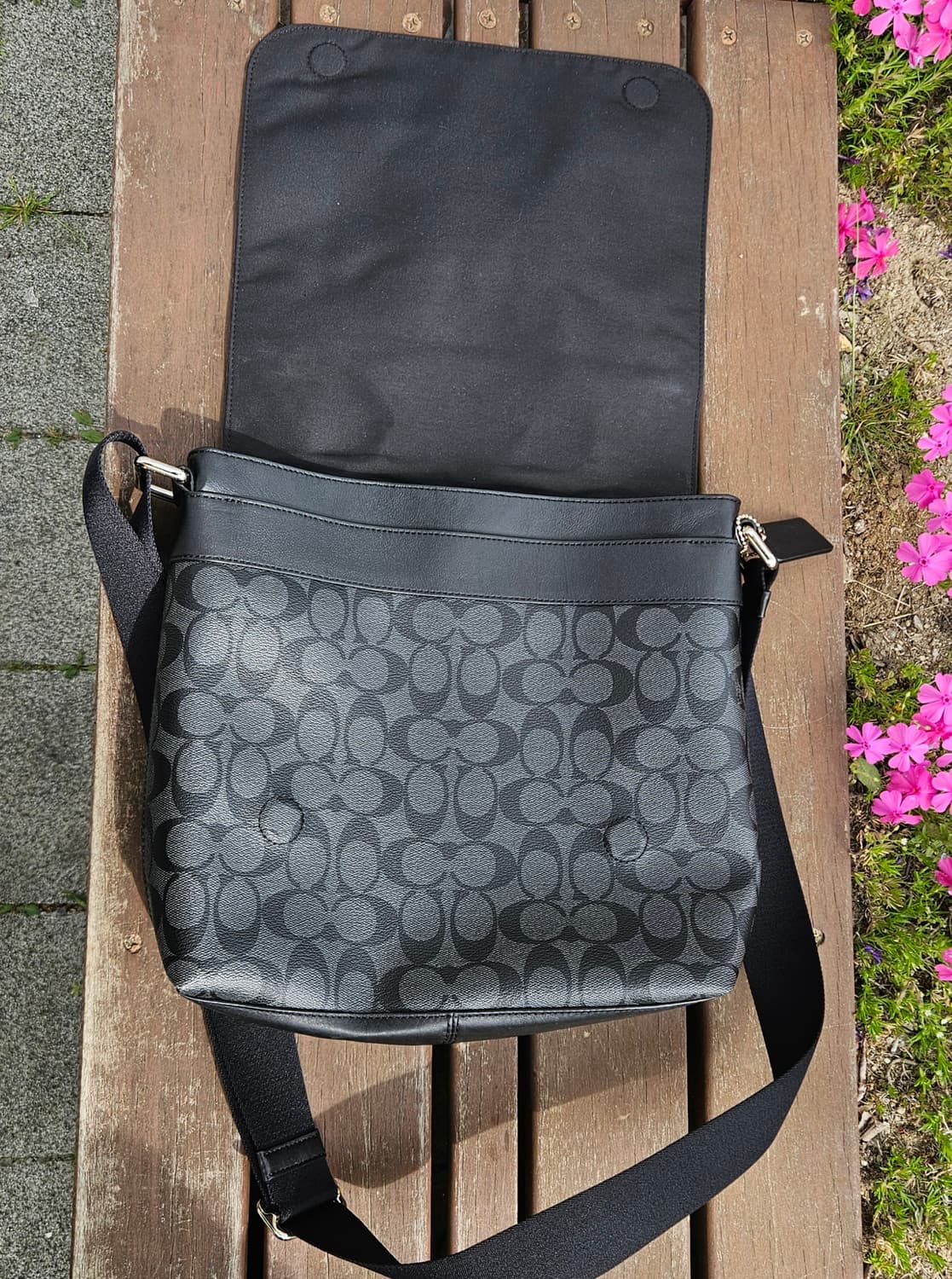 코치 시그니쳐 캔버스 메신저 크로스백/coach 상품이미지5