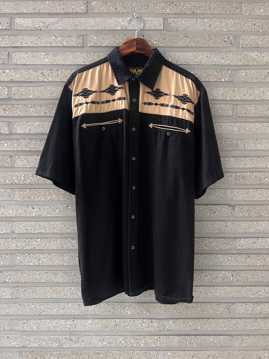 [XL]90's USA 빈티지 나바호 패턴 웨스턴 셔츠 상품이미지2