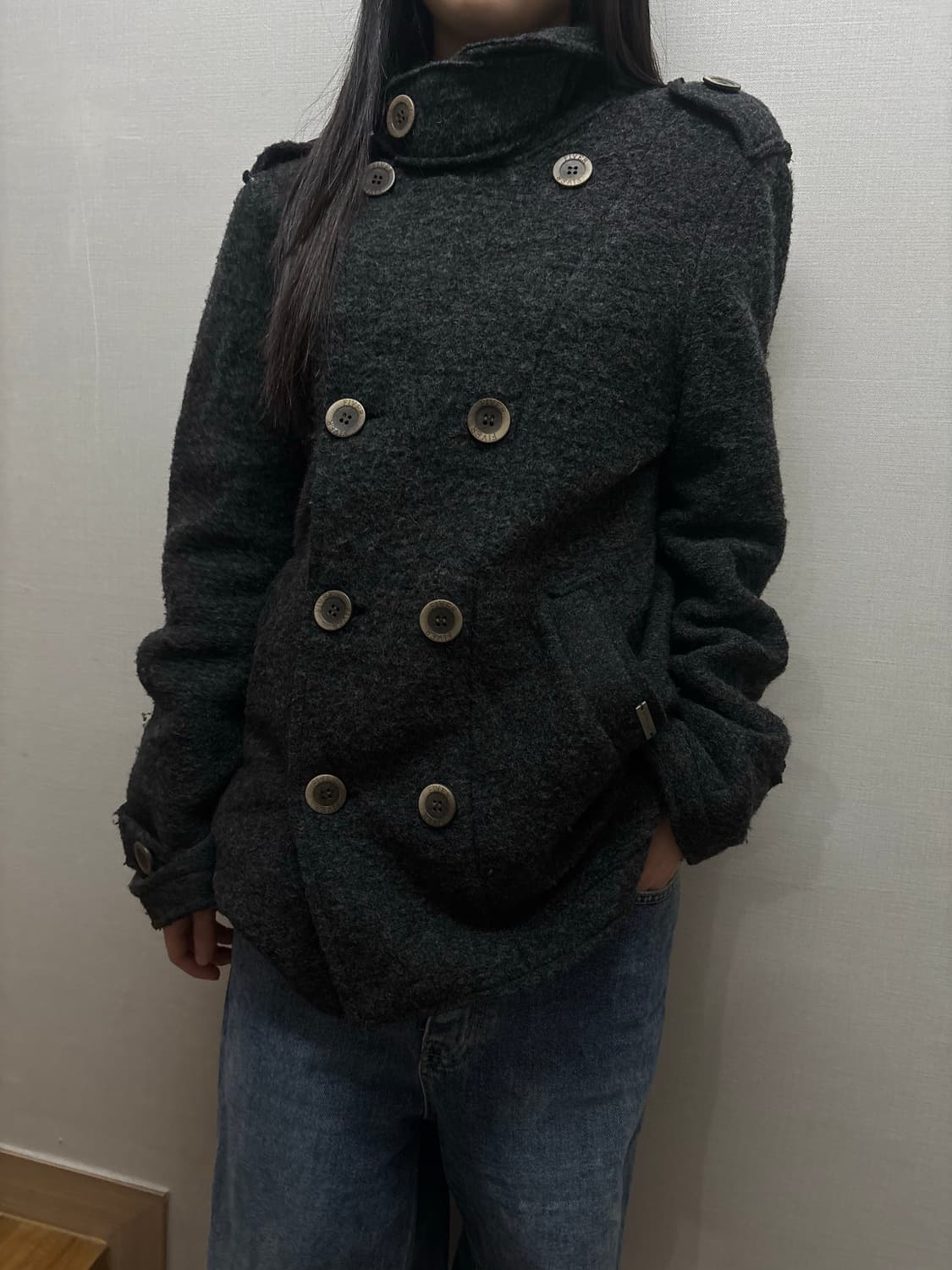 빈티지 fiver 울 코트 상품이미지6