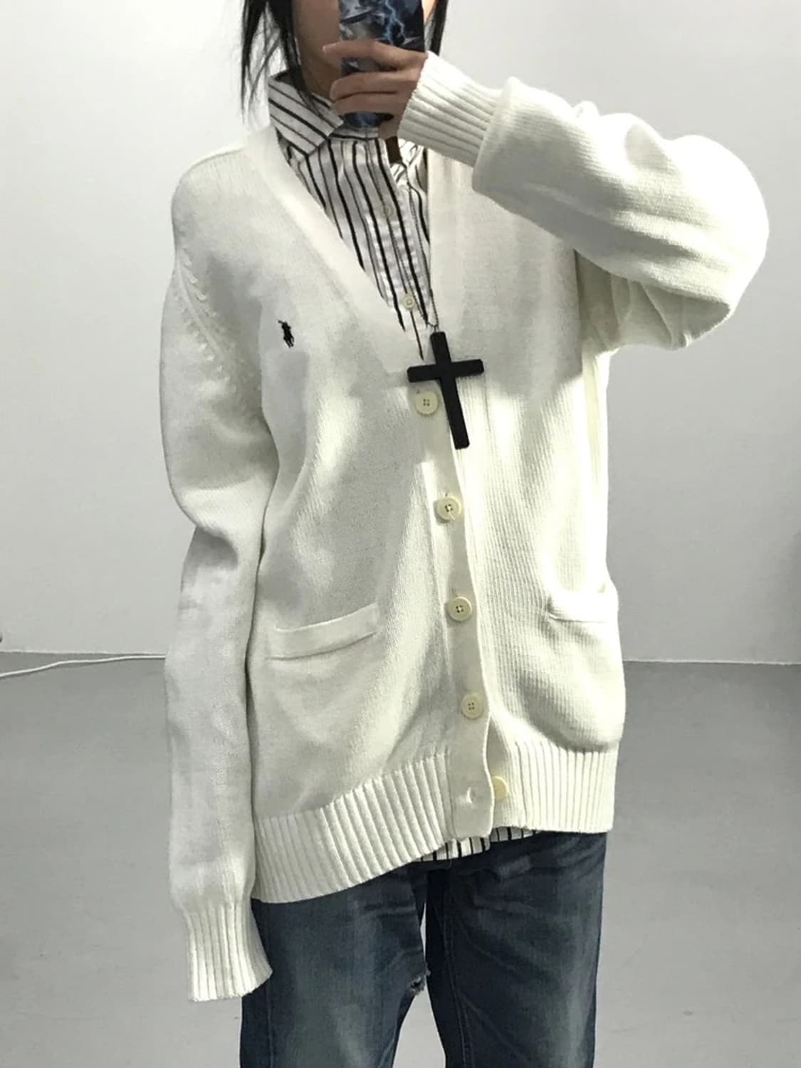 폴로 랄프로렌 화이트 가디건 상품이미지3