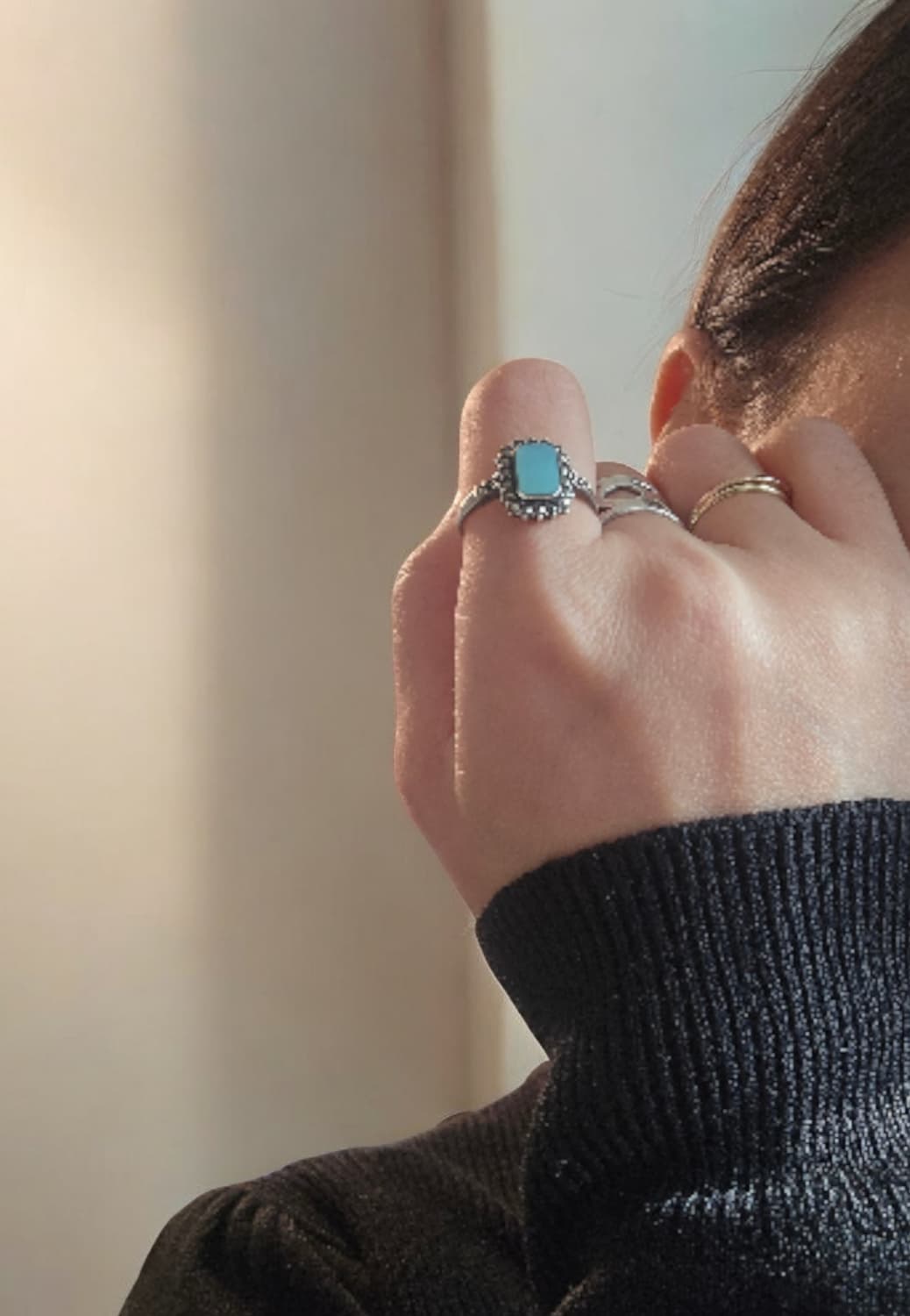 빈티지 실버 925 은 원석 반지 상품이미지7