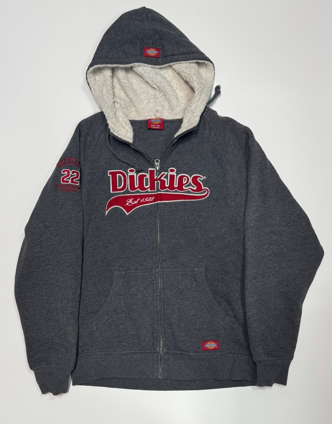디키즈 Dickies 양털 빅 스펠로고 후드집업 상품이미지1