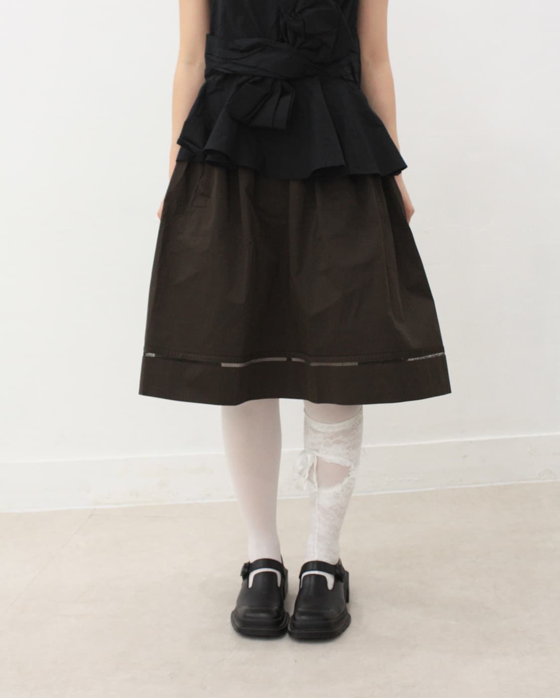 vtg brown balloon skirt 상품이미지1