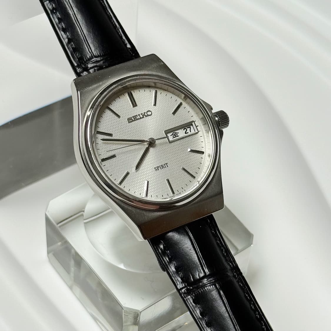 90s00s 빈티지 세이코 스피릿 텍스처 데이데이트 워치 상품이미지3