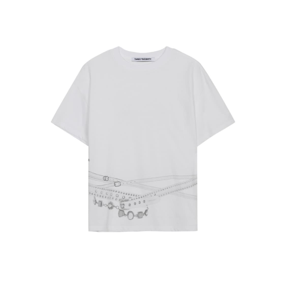 SNAP BELT GRAPHIC TEE WHITE 상품이미지4