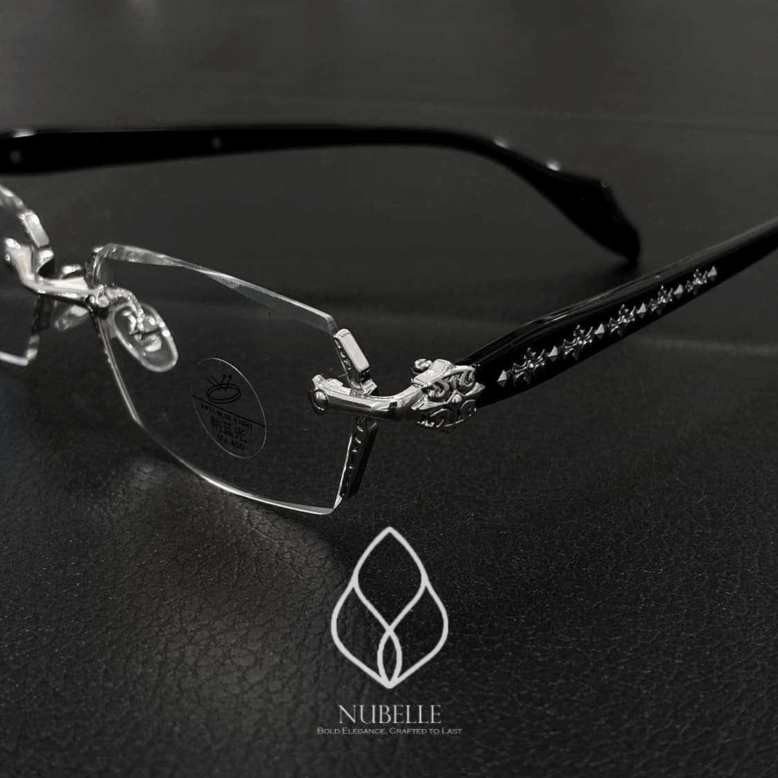 🌗 Cross rimless glasses / 크로스 긱시크 무테안경 상품이미지4